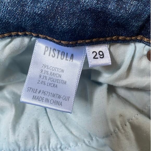 Pistola Womens Blue Denim Mid Rise Modern Slim Skinny Classic Jeans | Revolve 29 - Picture 6 of 14